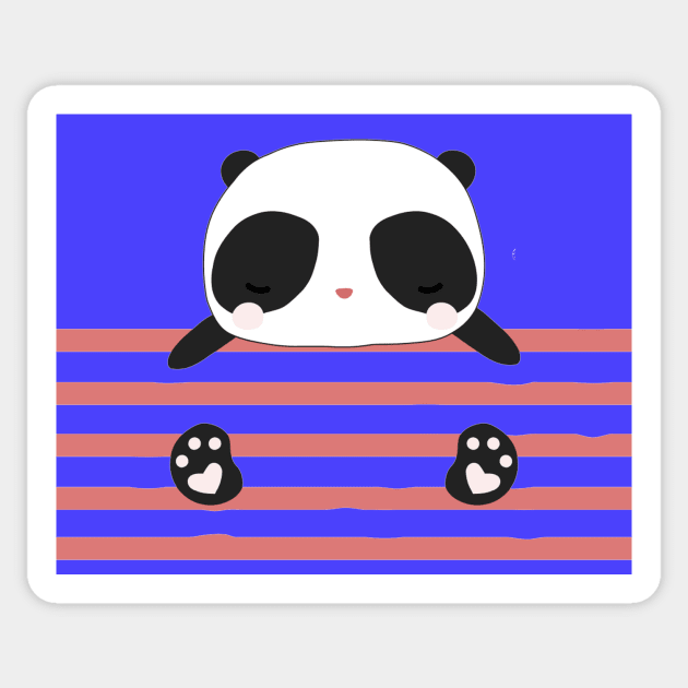 Cute Panda Lover Funny Artwork Sticker by Squeak Art